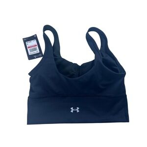 Under Armour Womens Meridian Fitted Crop Tank Top Black XS Athletic Workout NEW
